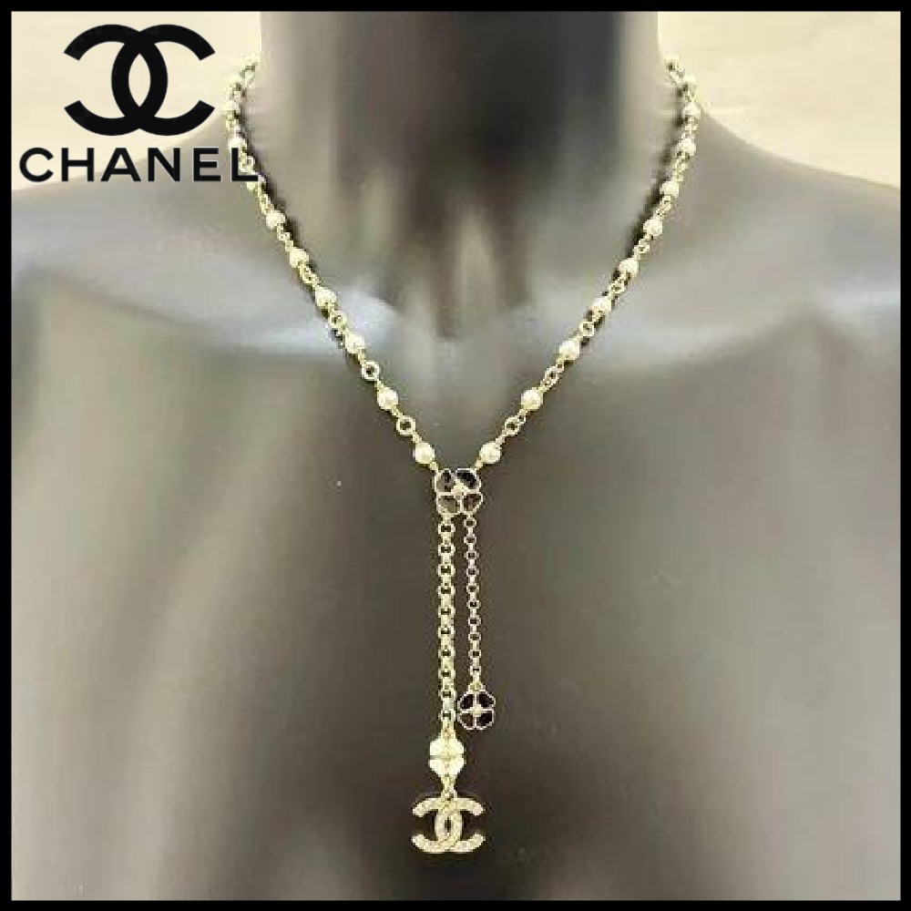 【25S☆幸運モチーフ】CHANEL クローバー CCロゴ ネックレス