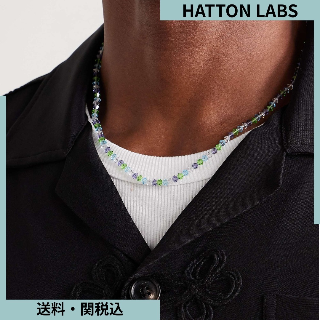 【HATTON LABS】ショア マルチストーン＆ガラスビーズネックレス