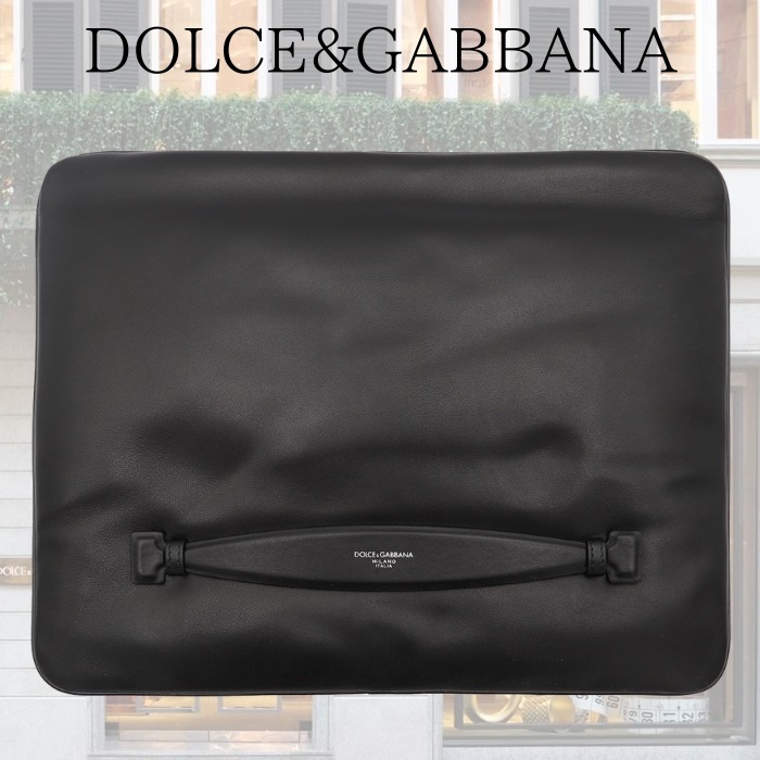 関税込/VIP価格【Dolce & Gabbana】ブラックレザーポーチ