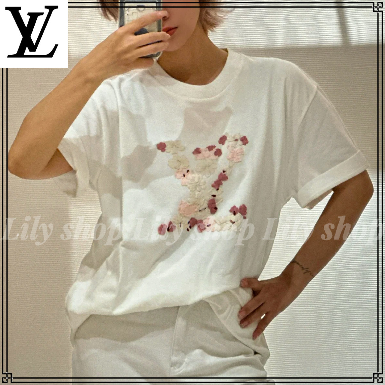 おしゃれ☆【LOUIS VUITTON】刺繍Tシャツ