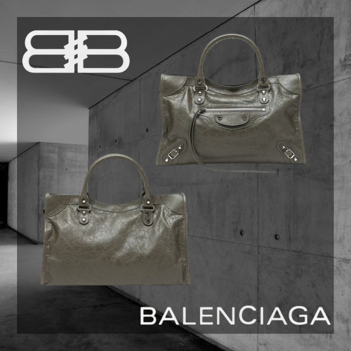 関税込み BALENCIAGA ル シティ ミディアム ハンドバッグ