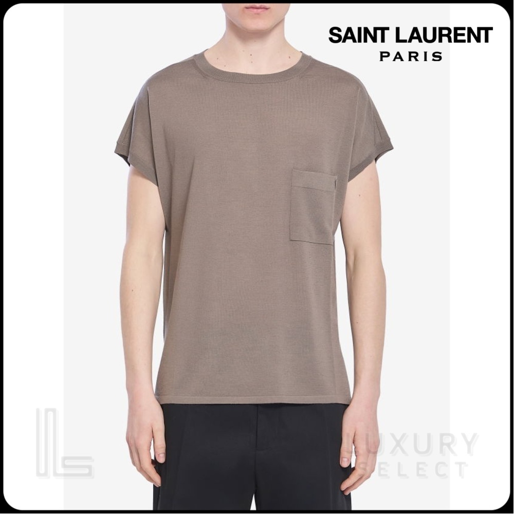 【SAINT LAURENT】WOOL T-SHIRT●818716Y76HF1021