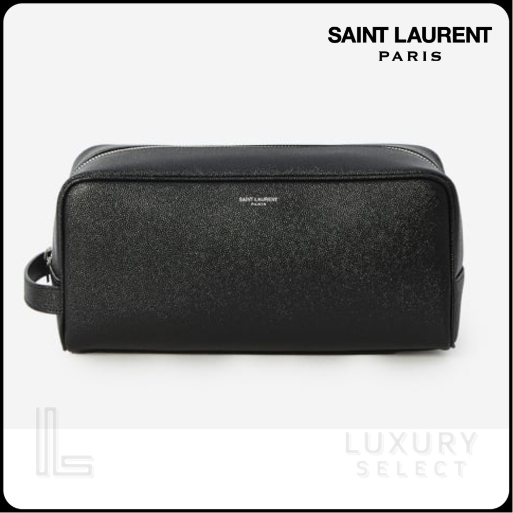 【SAINT LAURENT】LEATHER TOILETRY CASE●6093471GF0N1000