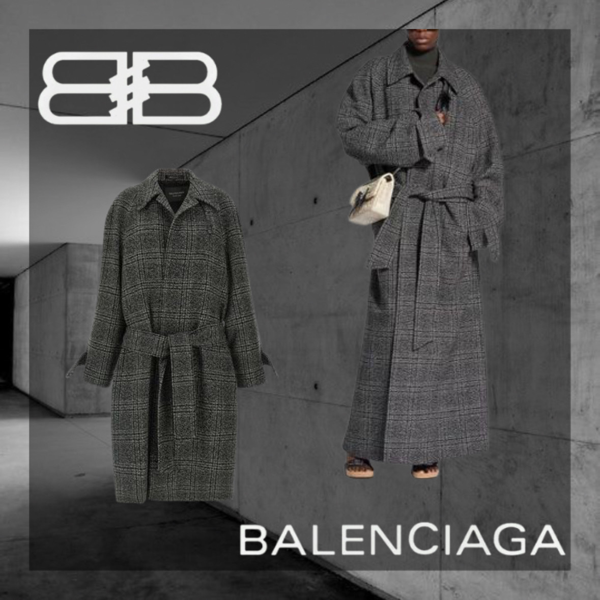 関税込み BALENCIAGA ワンレイヤー ラグラン コート