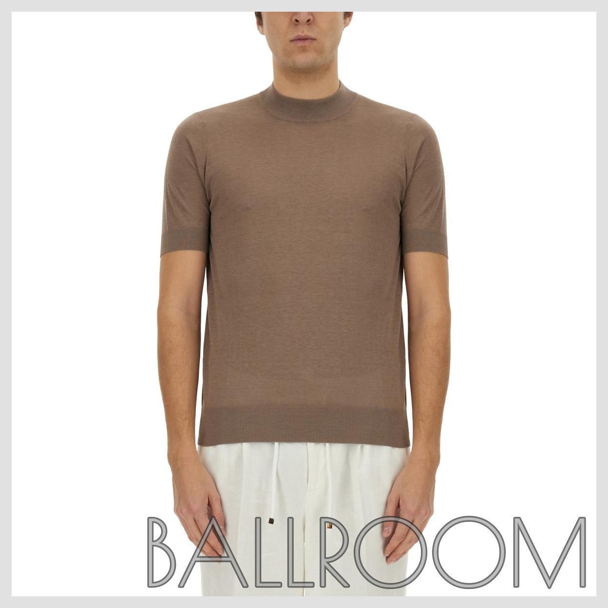 Tシャツ・カットソー BRUNELLO CUCINELLI CHIMNEY NECK T-SHIRT IN EXTRA-LIGHT KNIT