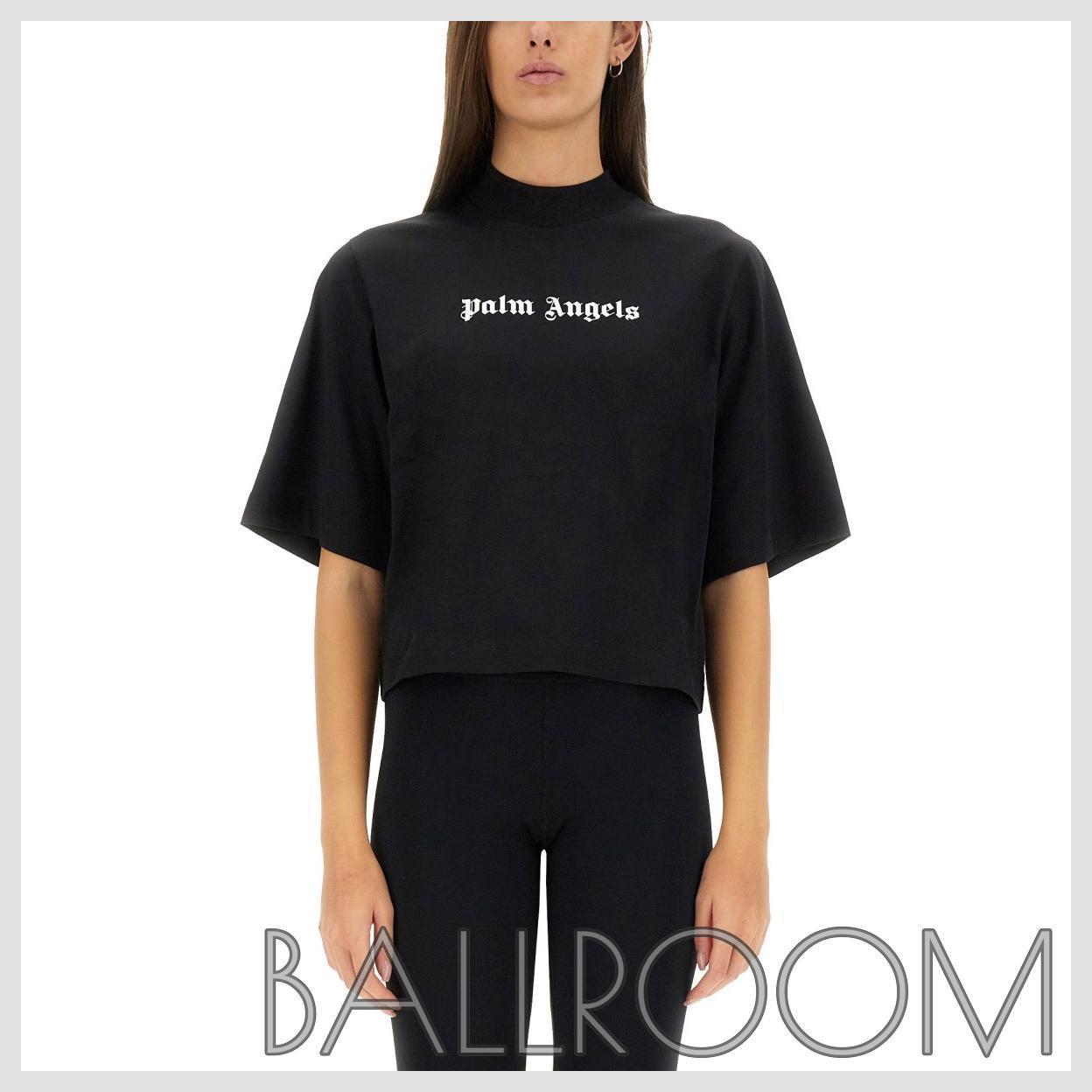 Tシャツ・カットソー PALM ANGELS JERSEY T-SHIRT WITH LOGO