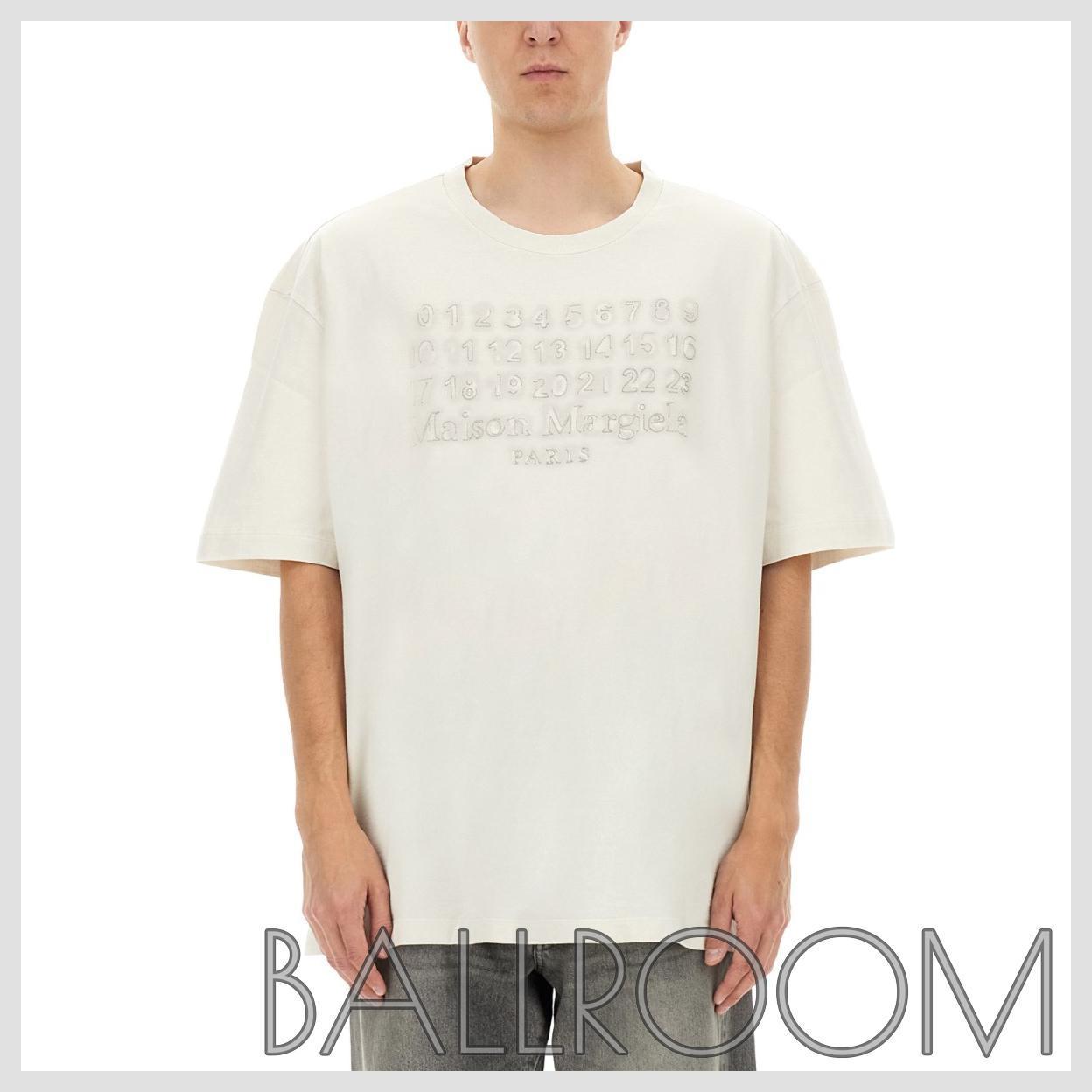 Tシャツ・カットソー MAISON MARGIELA COTTON T-SHIRT WITH EMBROIDERED LOGO