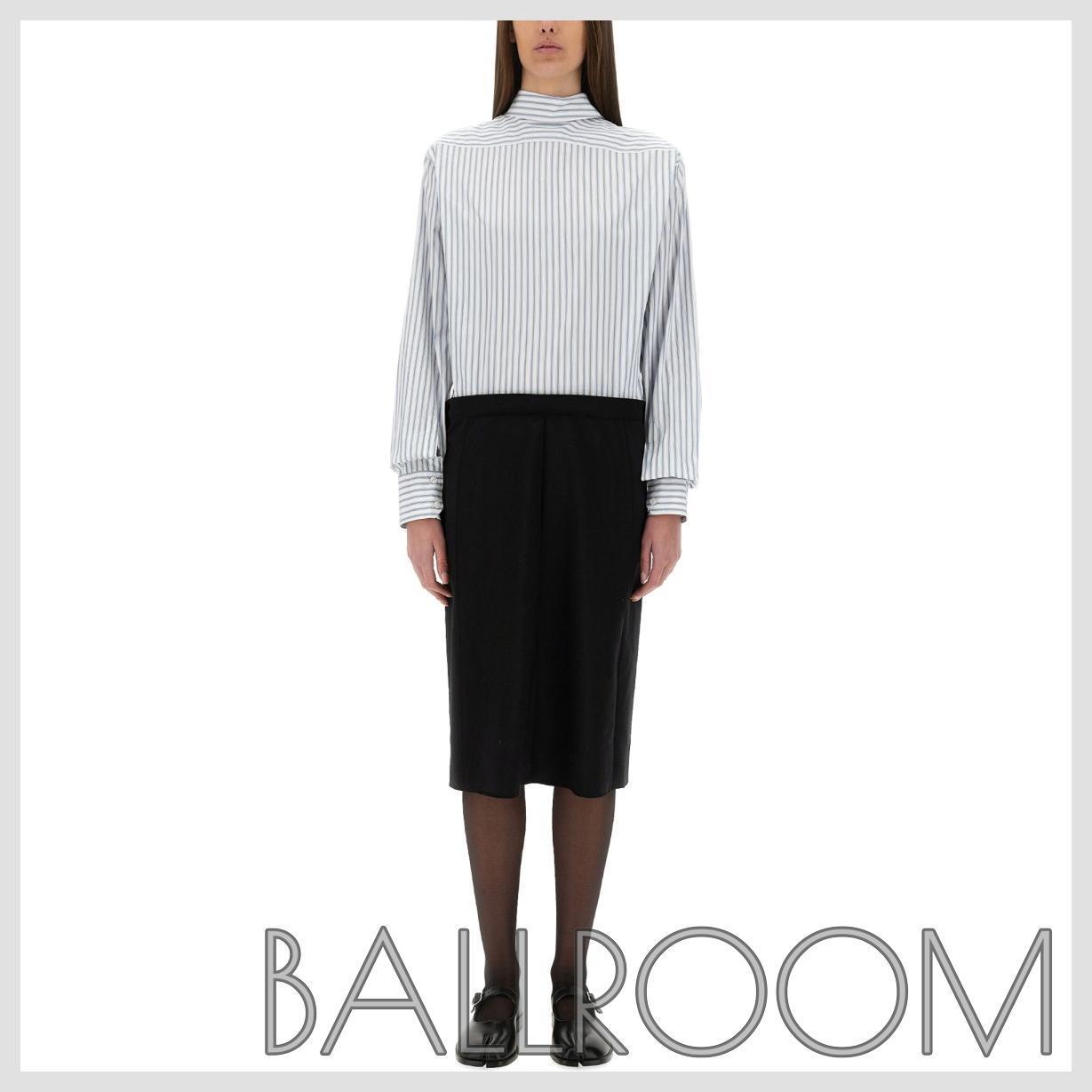 ワンピース MAISON MARGIELA INVERTED STRIPED DRESS-SHIRT
