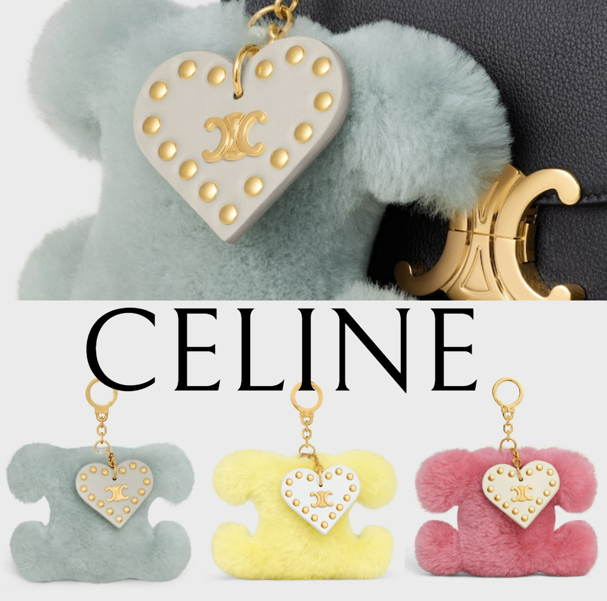 限定色有*CELINE*ポンポン シアリング トリオンフバッグチャーム