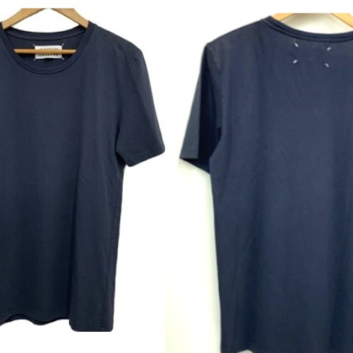“Maison Margiela” 4ステッチ コットンTシャツ Navy