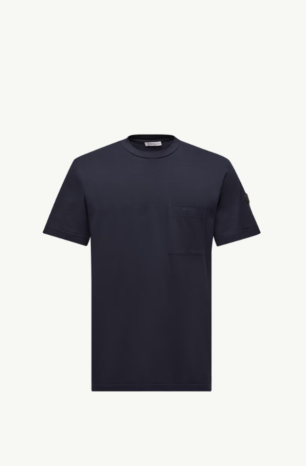 MONCLER 2025/26秋冬 コットン&シルク素材 ロゴ付き半袖Tシャツ