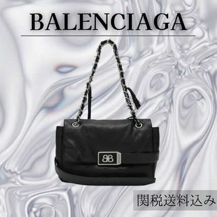 BALENCIAGA レザー ショルダーバッグ【注目商品】★ SS25 新作