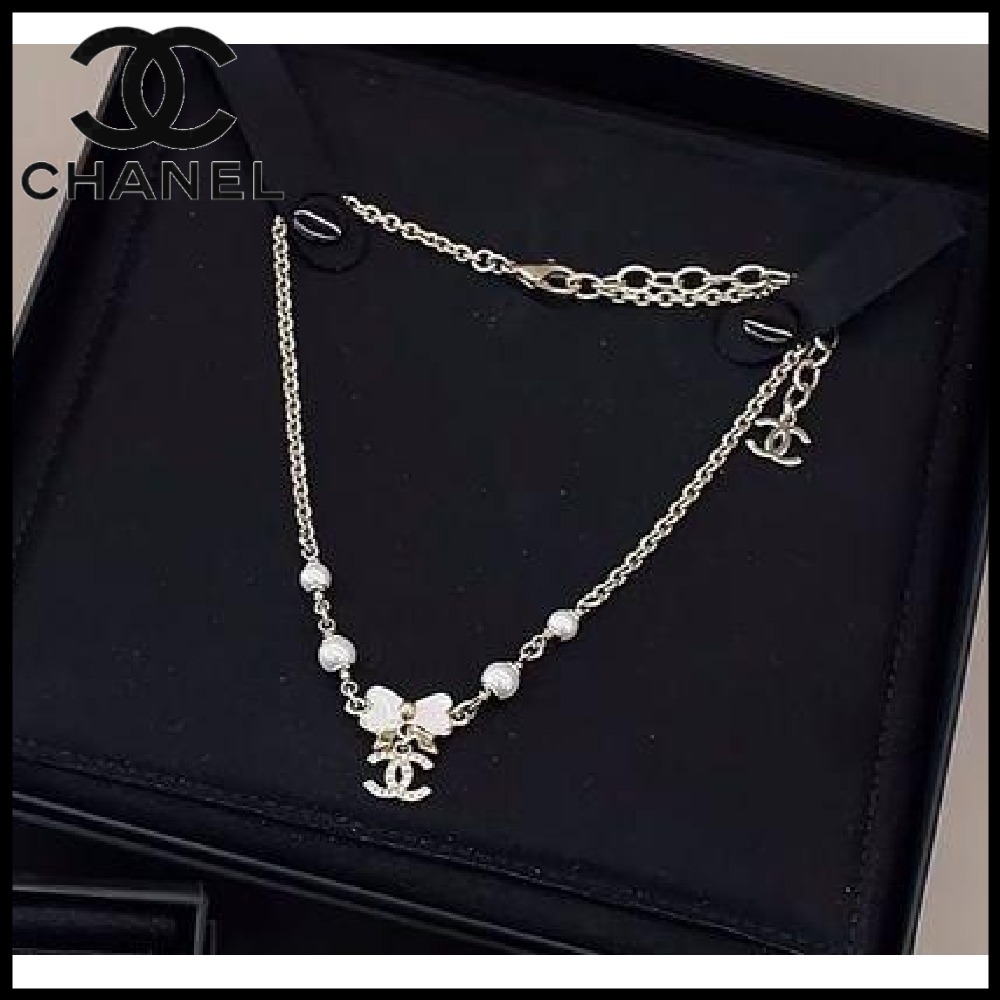 【大人気☆25p】CHANEL チョーカー リボン パール