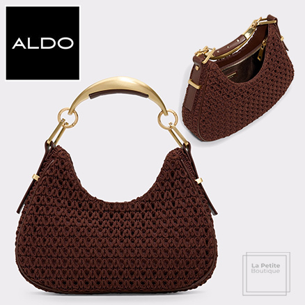 【ALDO】メタルハンドル Falissi ニット編み込み☆２wayバッグ
