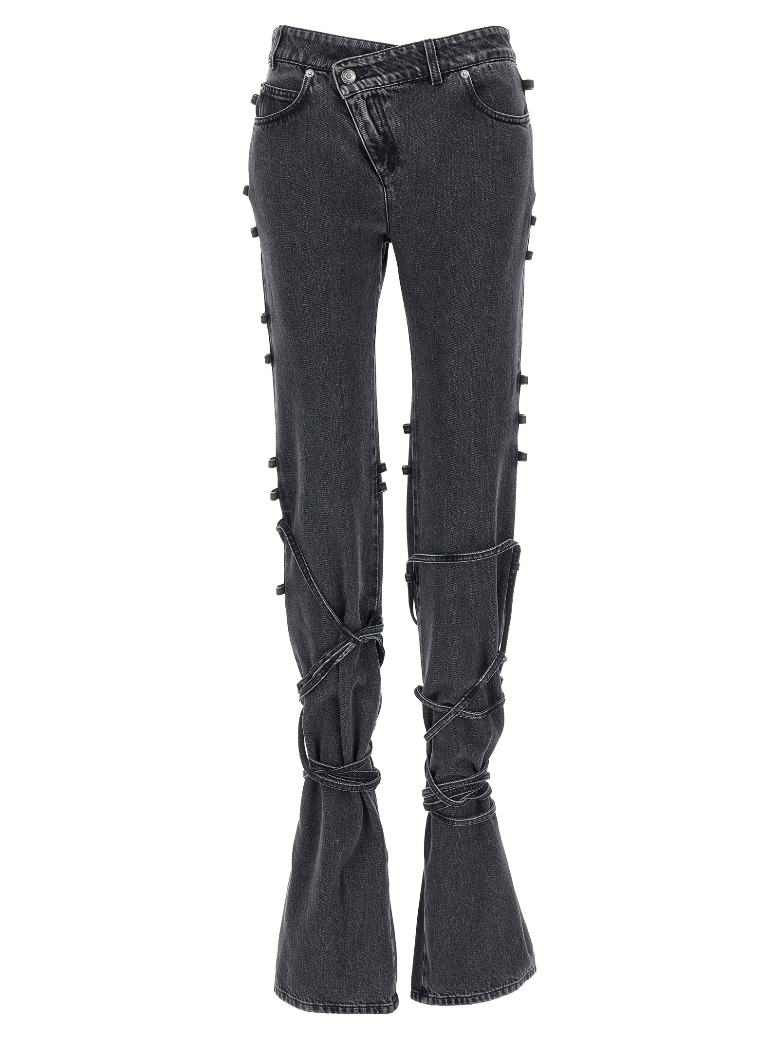デニム・ジーパン MCQUEEN Jeans asymmetric closure