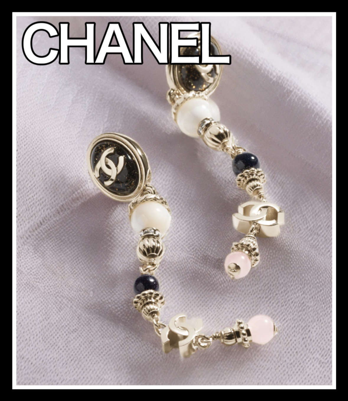 《揺れて可愛い》CHANEL 25A ロングピアス