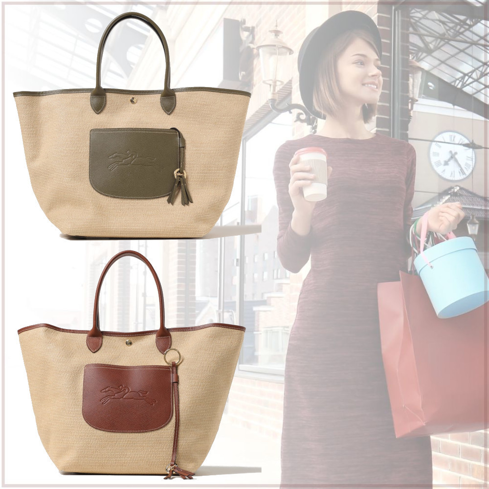 軽くて上品【LONGCHAMP】コレクション L バスケットバッグ
