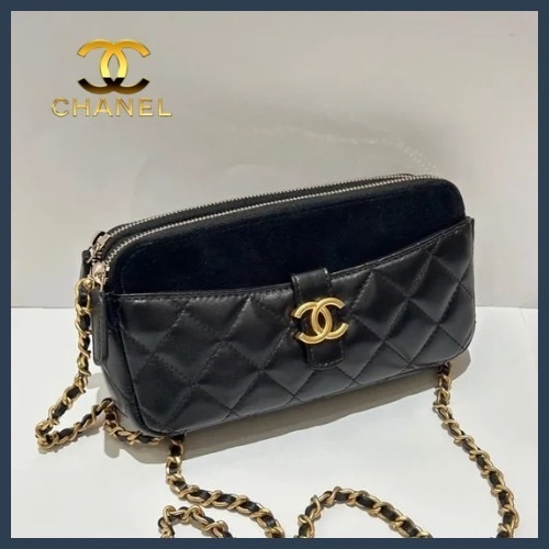 【高級感たっぷり♪】CHANEL チェーン付きフォンホルダー