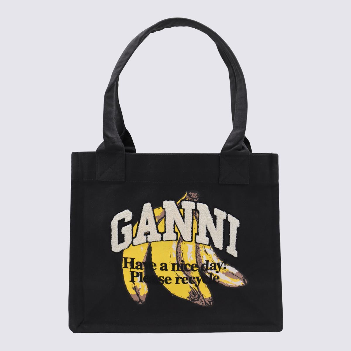 【関税＆送料込み】Ganni Black Cotton Totes