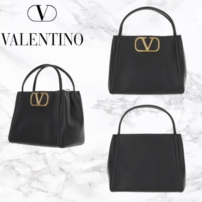 ハンドバッグ 25AW VALENTINO GARAVANI leather bag brown