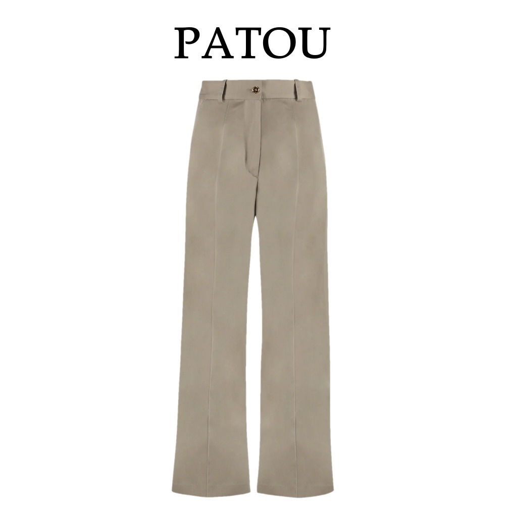 【Patou】ハイウエスト ワイドレッグ テーラード トラウザーズ
