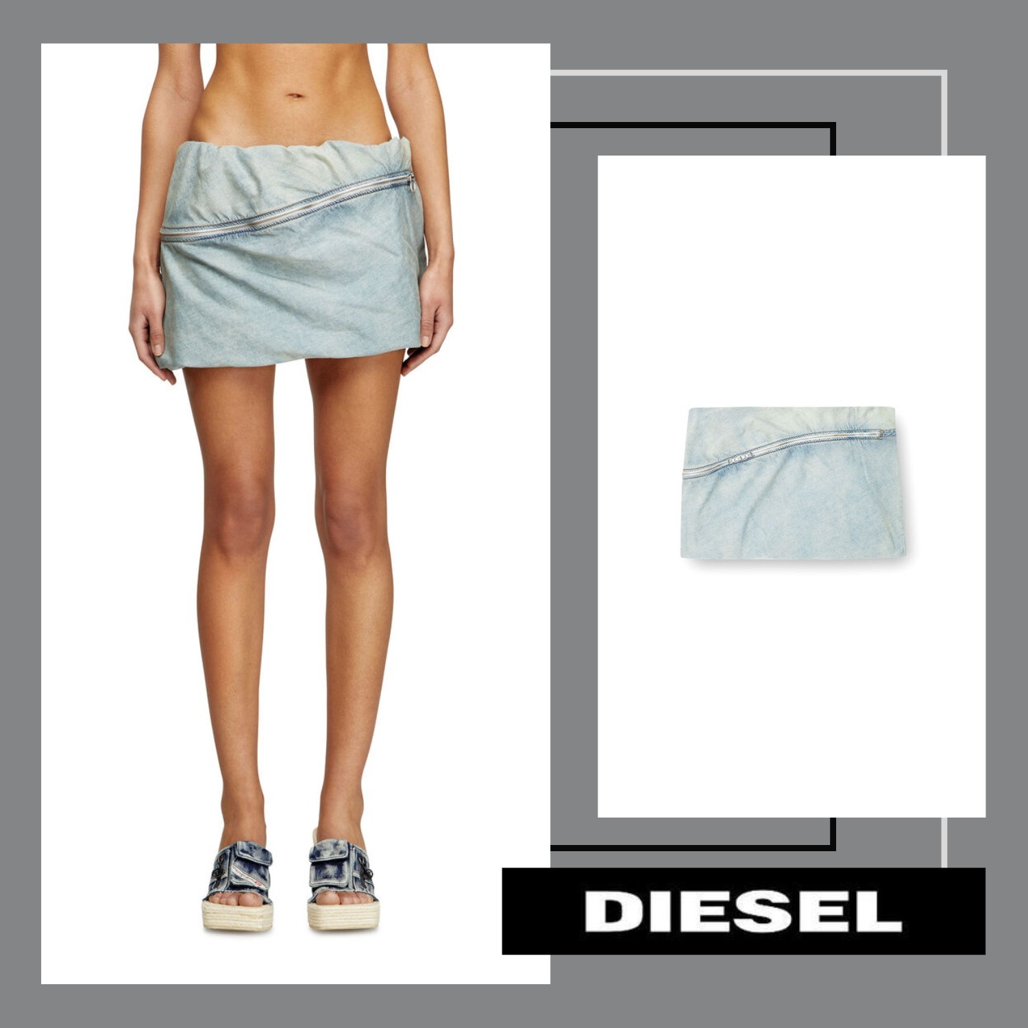 送料無料【DIESEL】ディーゼル de-clot-s1 ミニスカート