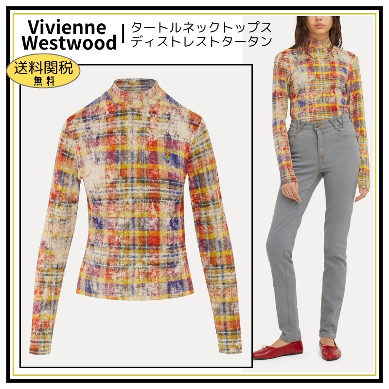 【Vivienne Westwood】タートルネックトップス ディストレスト