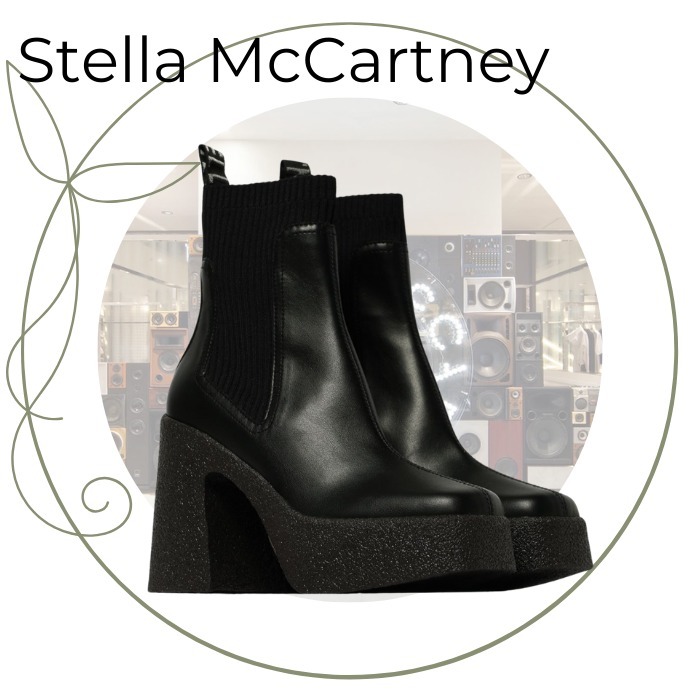 【Stella McCartney】スカイラ ヒール ソックス ブーツ ブラック