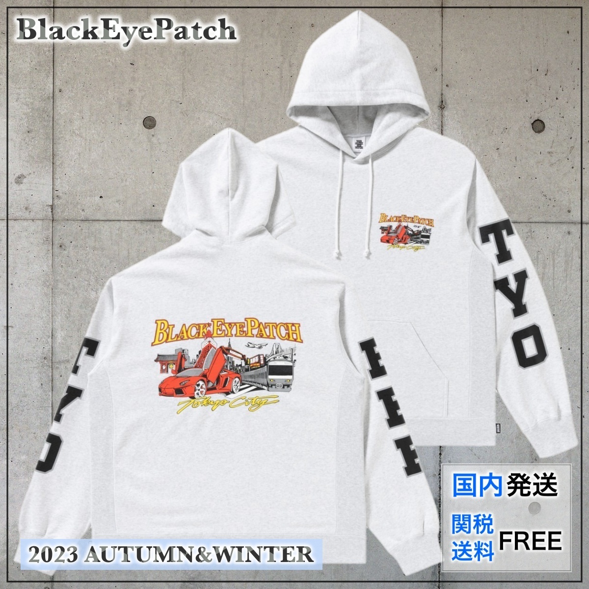 【国内買付】BlackEyePatch TOKYO SOUVENIR ロゴ パーカー