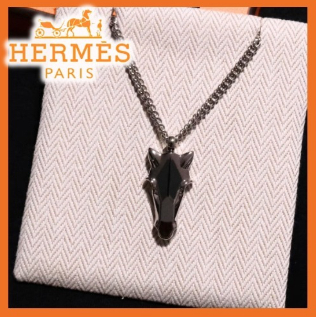 メンズ必見☆大人気◆【HERMES】デストリエ ホース ネックレス