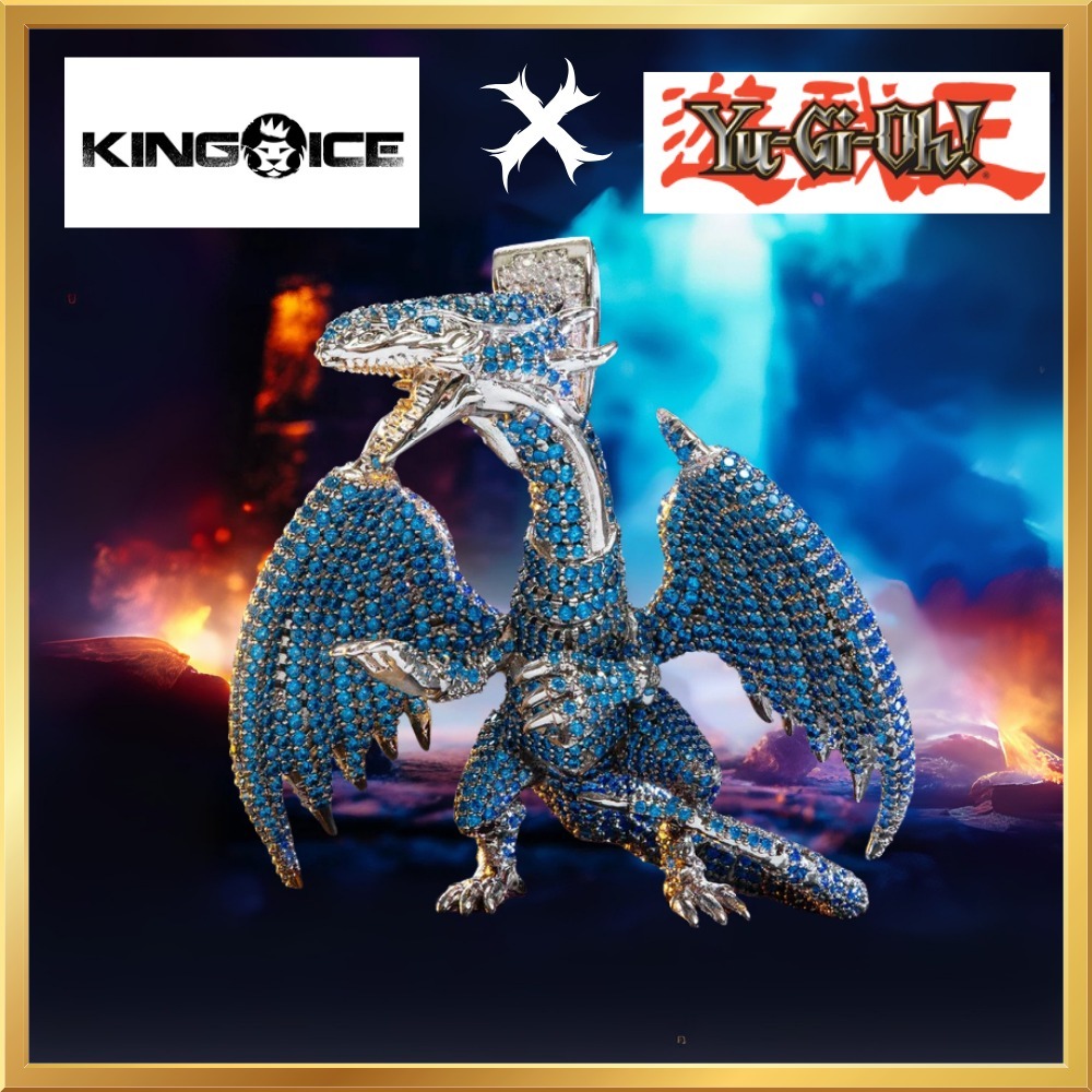 King Ice x 遊戯王 青眼の白龍ペンダント 日本未入荷関税送料込