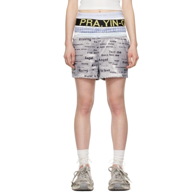 Praying 国内発送 グレー Underwear ショートパンツ