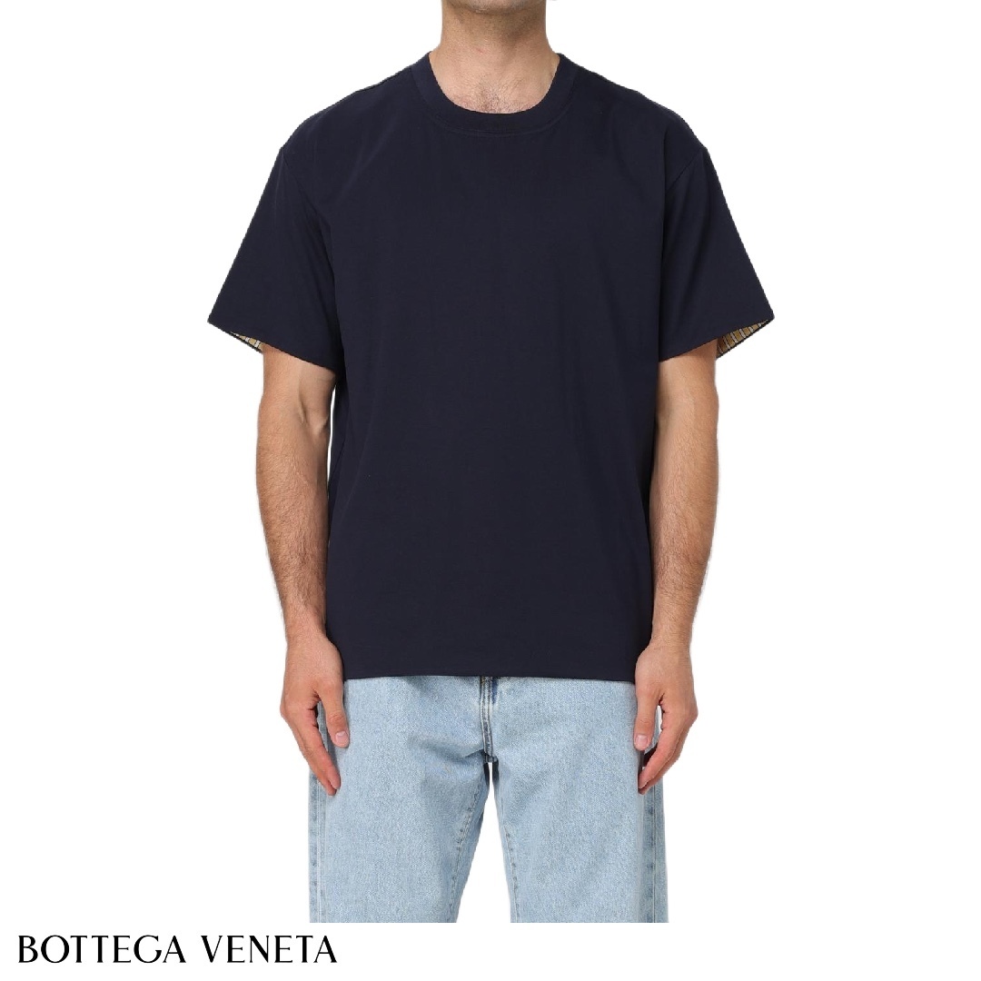 ボッテガ Tシャツ メンズ ネイビー デニムや白のパンツに