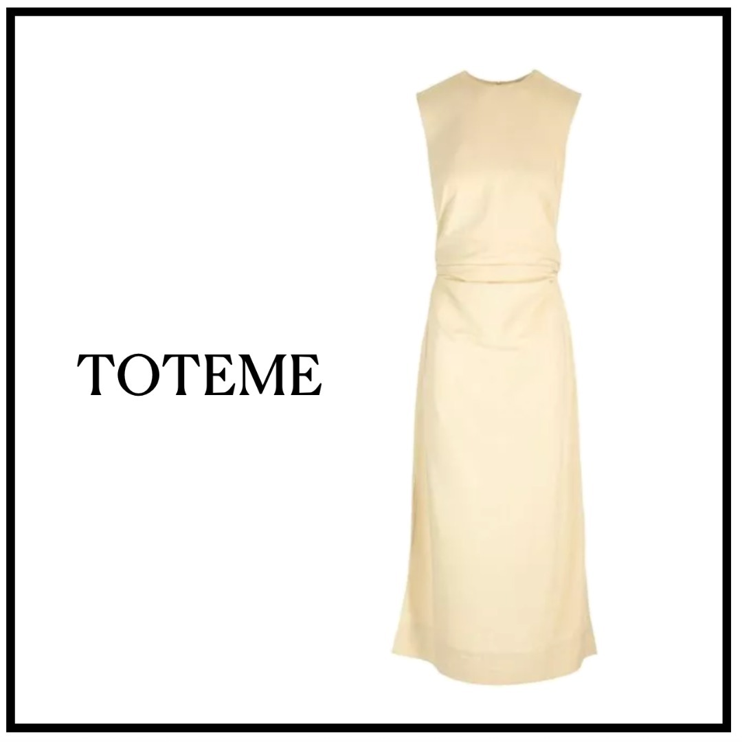 【TOTEME】Fluid tie-waist dress