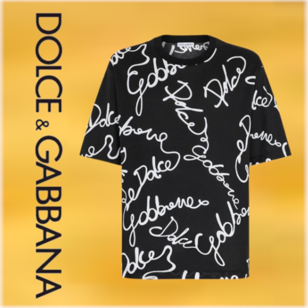 早い者勝ち【D&G】グラフィックロゴプリントコットンTシャツ