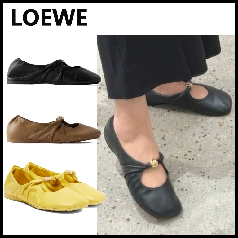 【LOEWE】ロエベ ペブル ソフト バレリーナ ナパラム