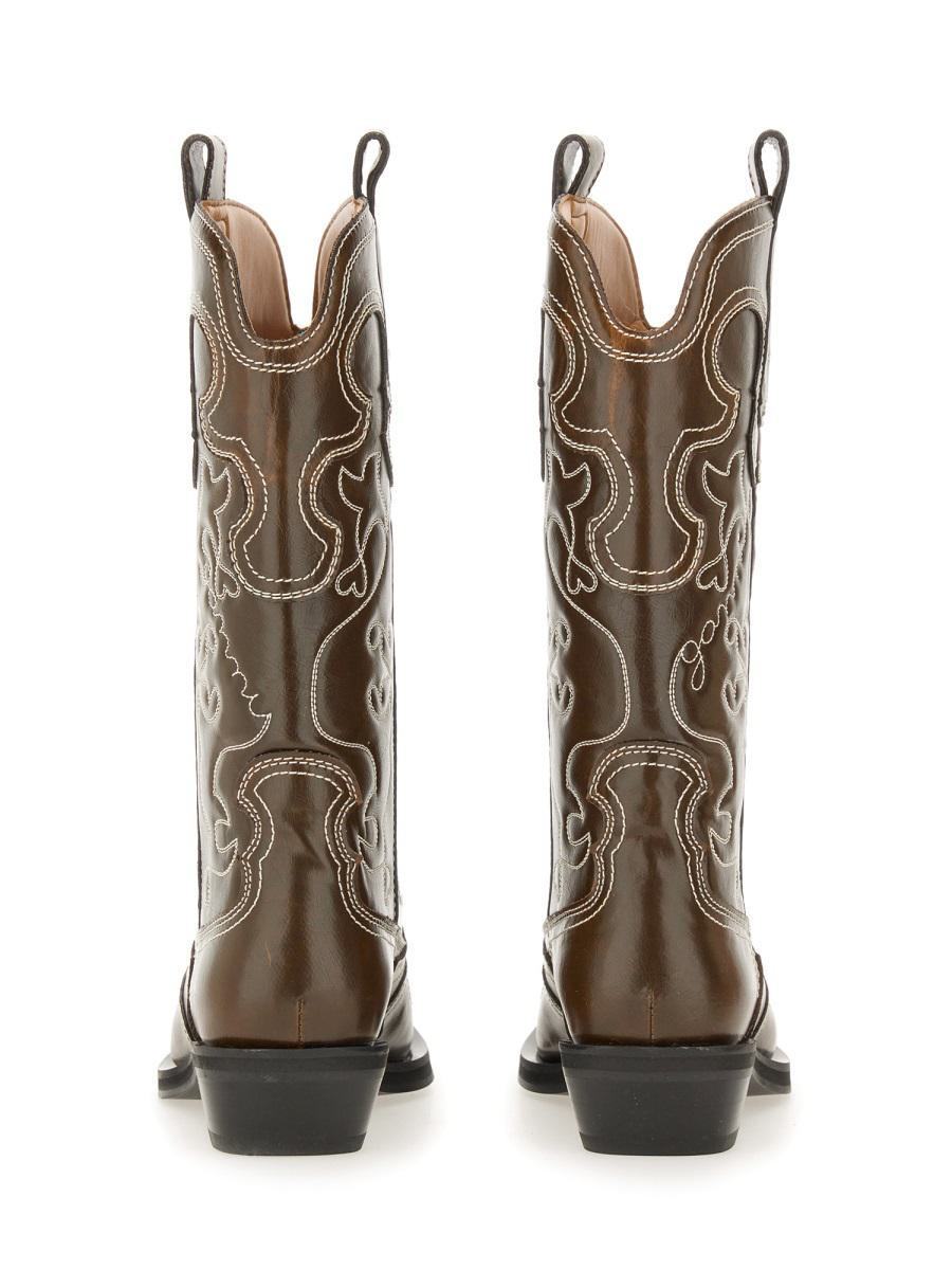 【関税＆送料込み】Ganni Embroidered \"Western\" Boot