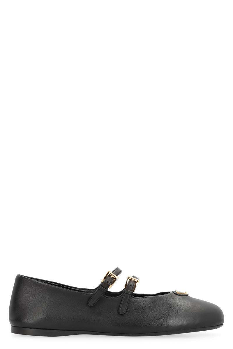 【関税＆送料込み】Prada Leather Ballet Flats With Logo