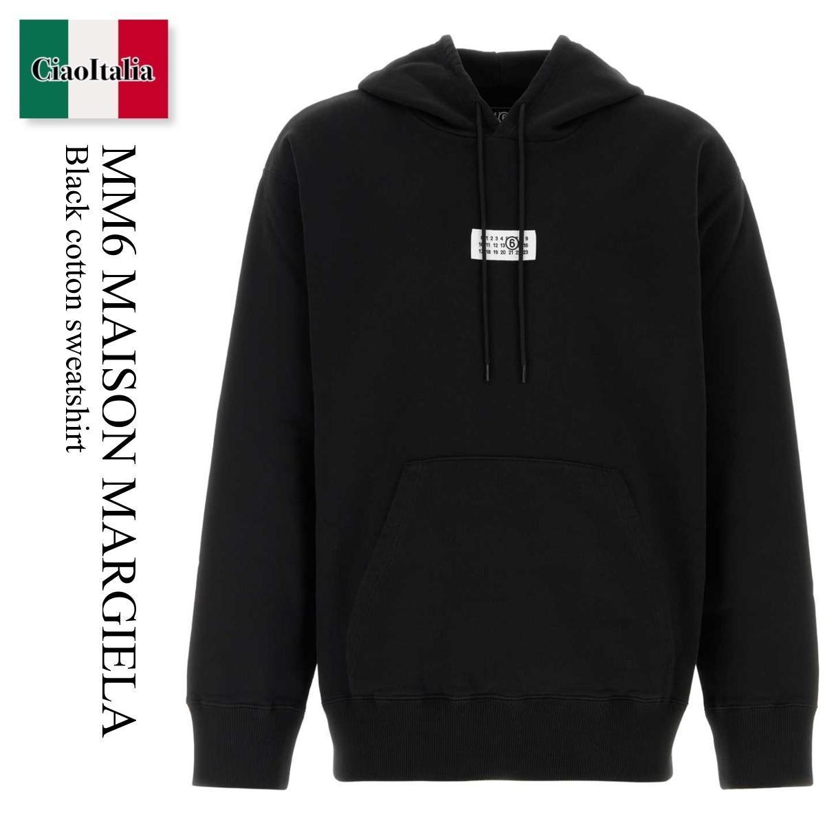 パーカー・フーディ Mm6 Maison Margiela Black Cotton Sweatshirt