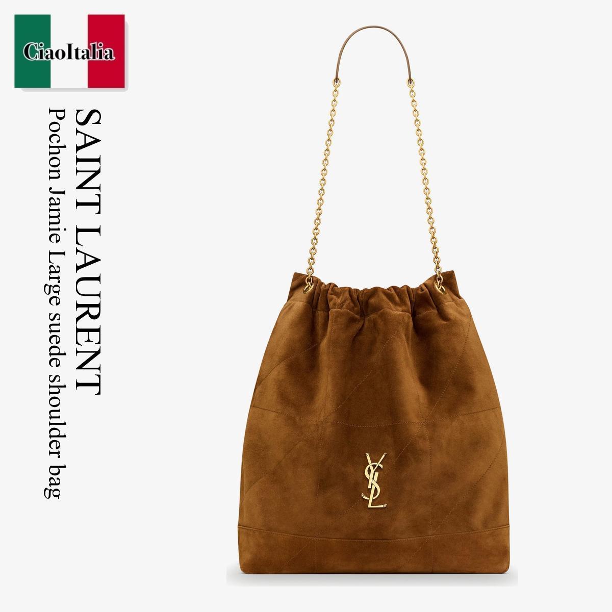 ショルダーバッグ・ポシェット Saint Laurent Pochon Jamie Large Suede Shoulder Bag