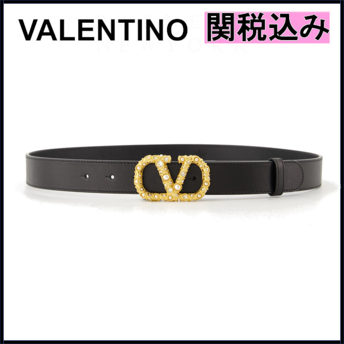 国内発送★VALENTINO★ロゴ VLogoクリスタルベルト