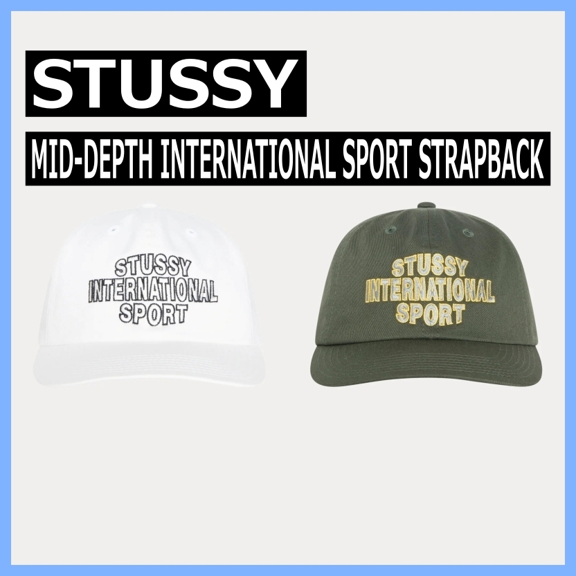★ STUSSY★ MID-DEPTH INTERNATIONAL SPORT STRAPBACK キャップ