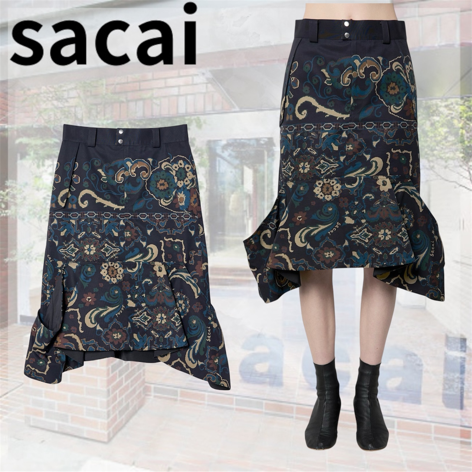 SACAI♡ フローラル スカート