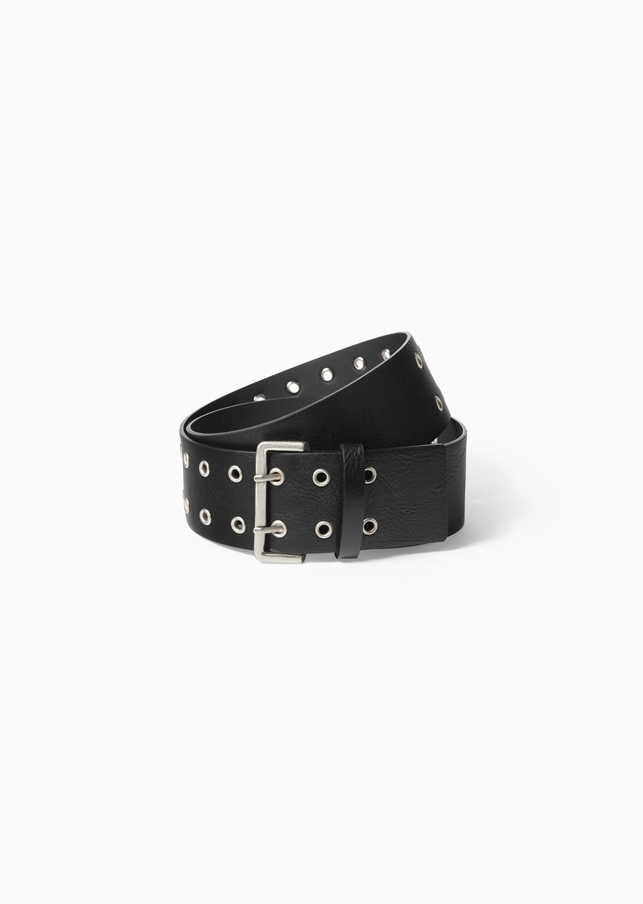 【S/E/O】 EYELET WIDE BELT BLACK