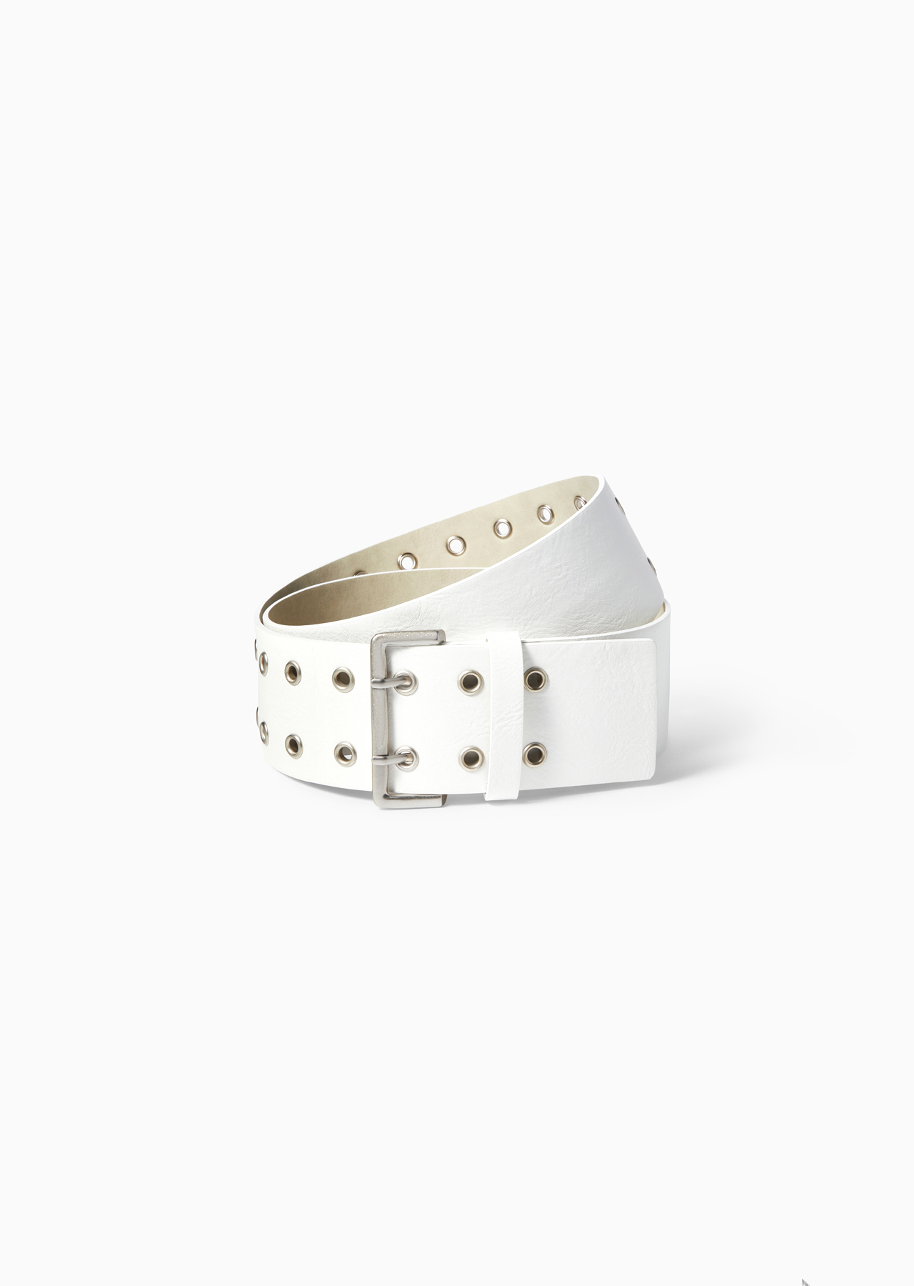 【S/E/O】 EYELET WIDE BELT WHITE