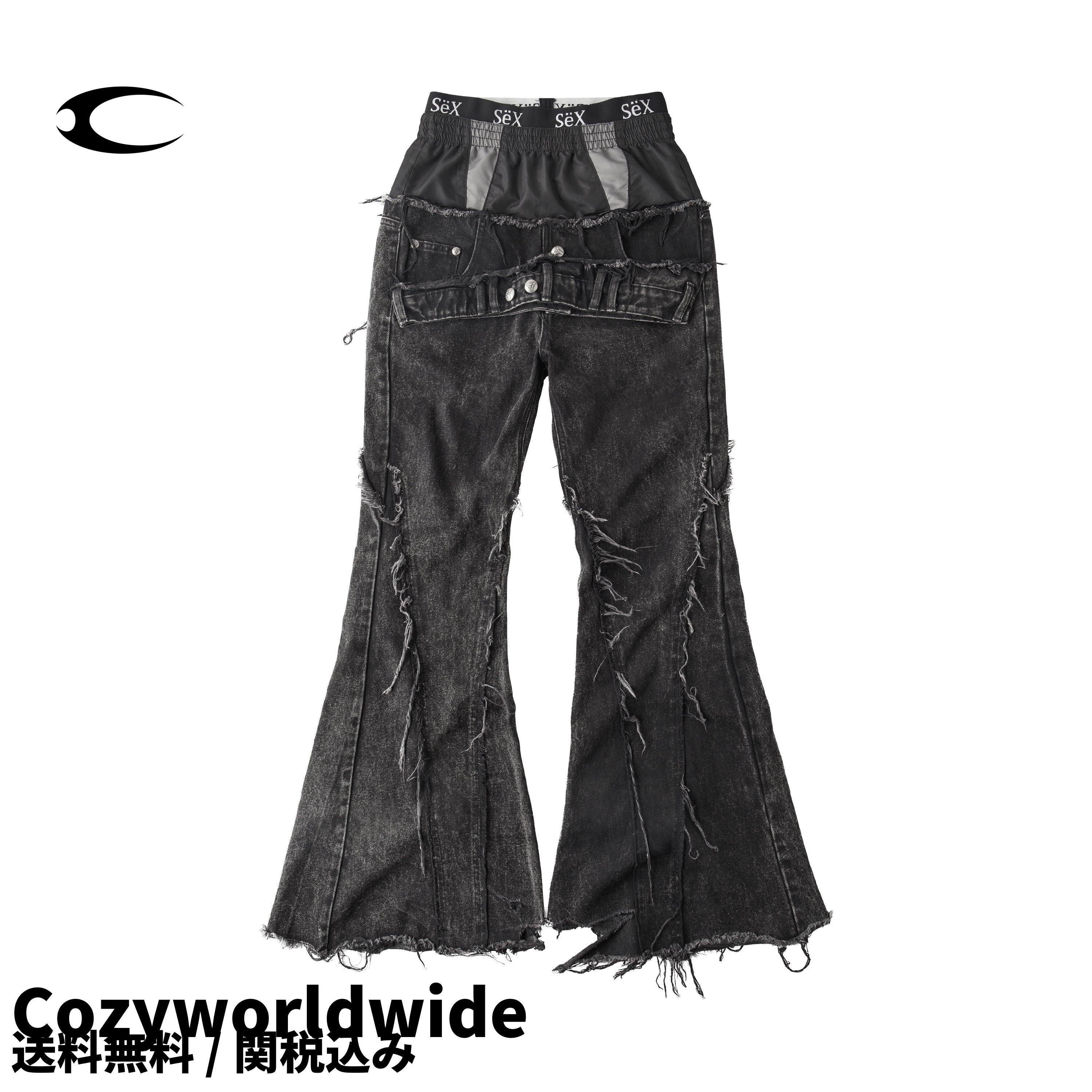 デニム・ジーパン COZY25 TRIPPLE LAYER WAXED FLARED JEANS