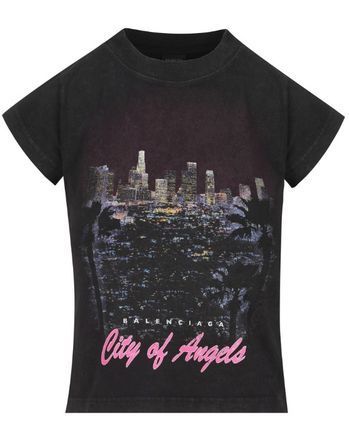 Tシャツ・カットソー Balenciaga Shrunk City Of Angels T-Shirt