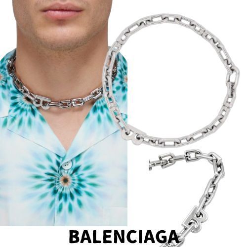 【BALENCIAGA】 Bチェーン細ネックレス