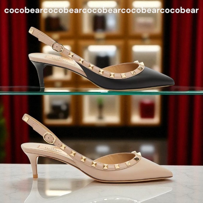 セール☆Valentino☆rockstud calfskin slingback pump 50mm