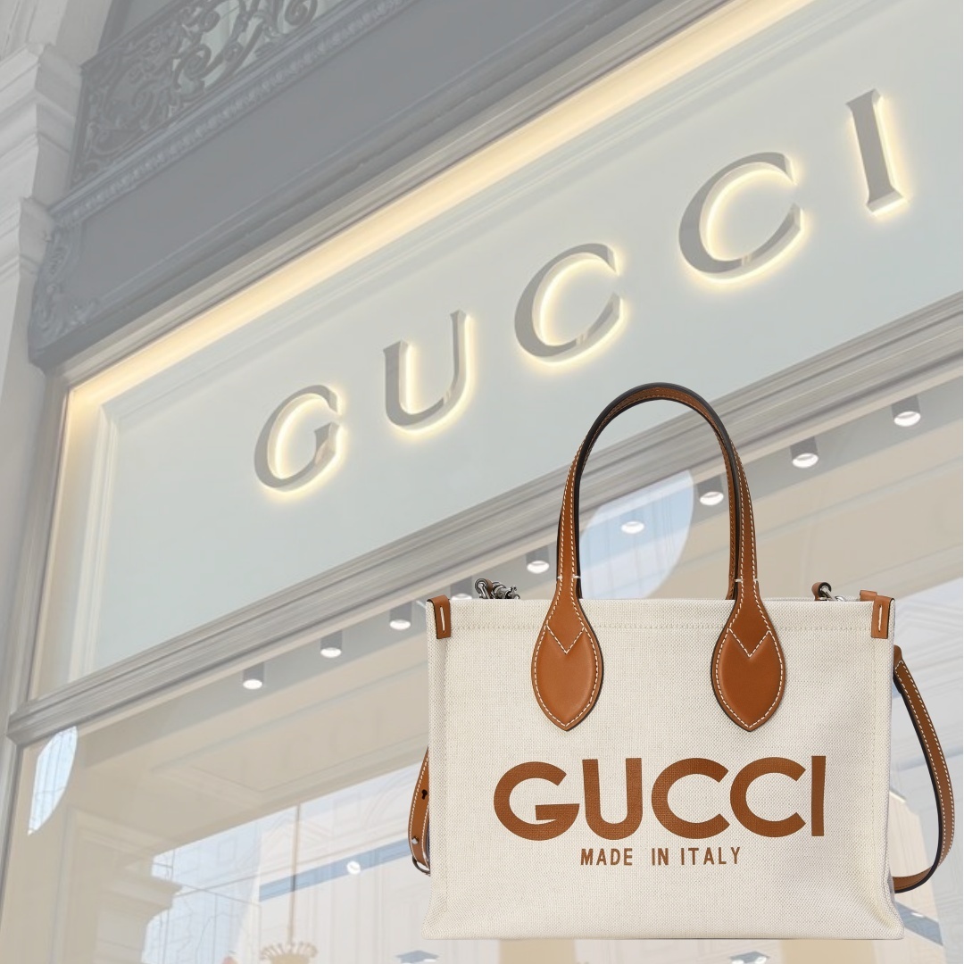 GUCCI プリント ミニ トートバッグ